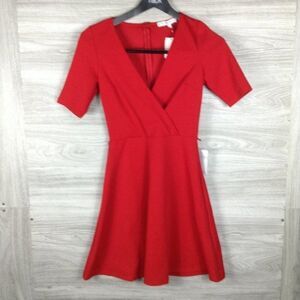 The Vanity Room Red Fit and Flare Mini Dress